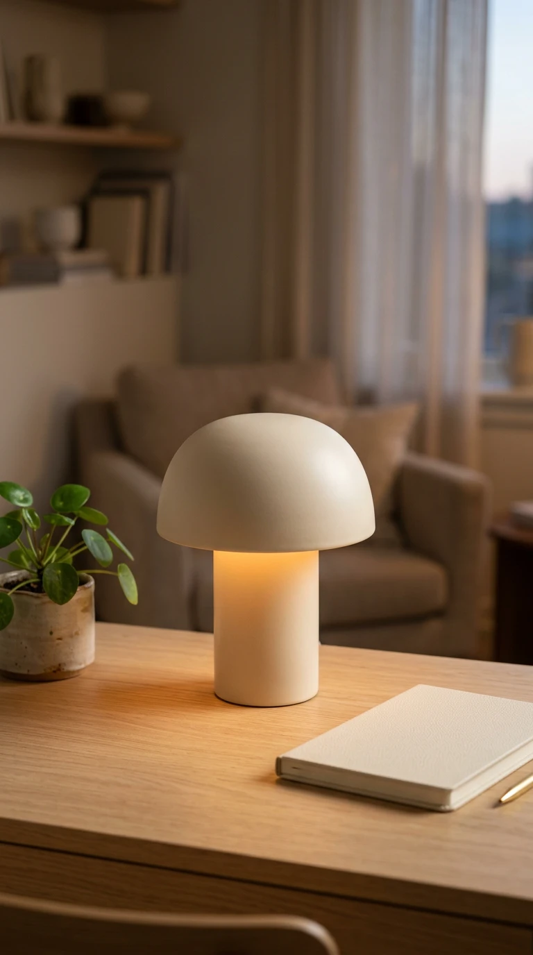 Newly generated Pebble lamp reference used for all three product shots
