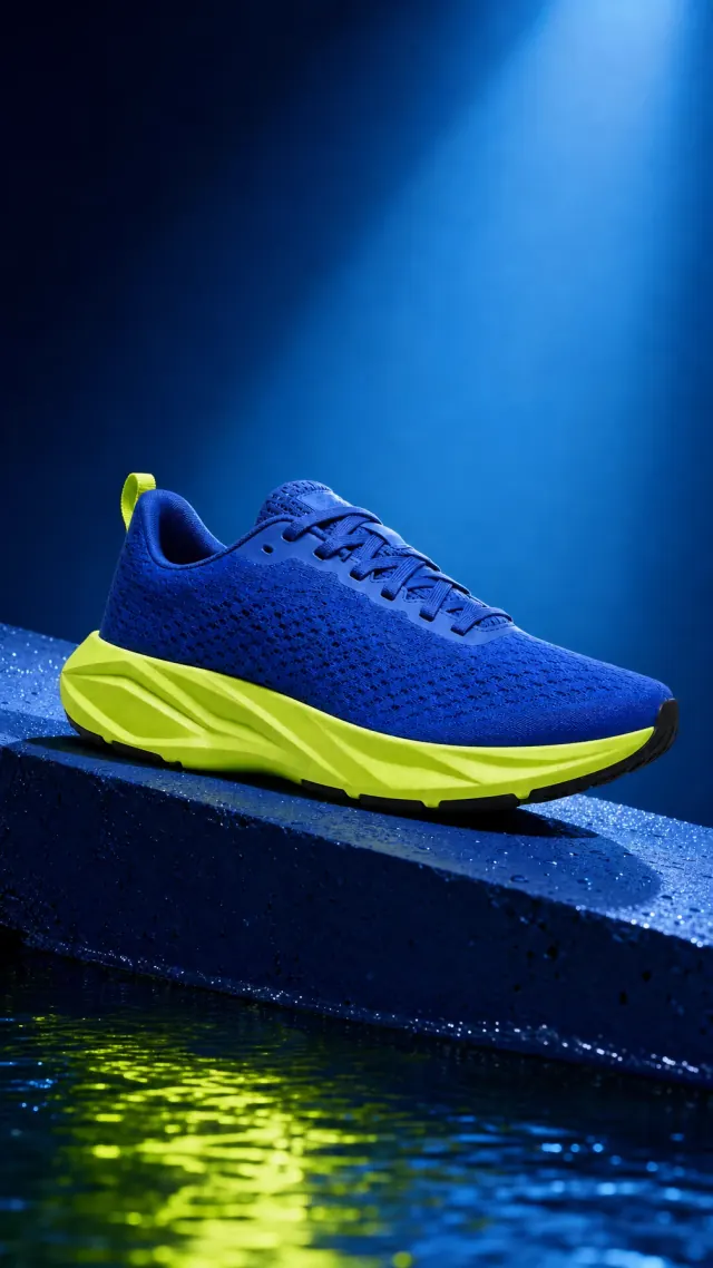 Generated footwear campaign scene
